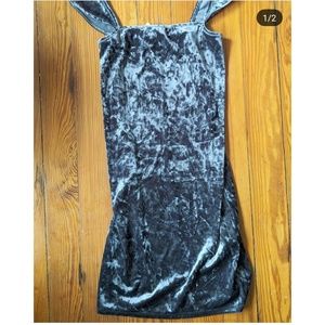 Snazzy Silver Velvet Dress